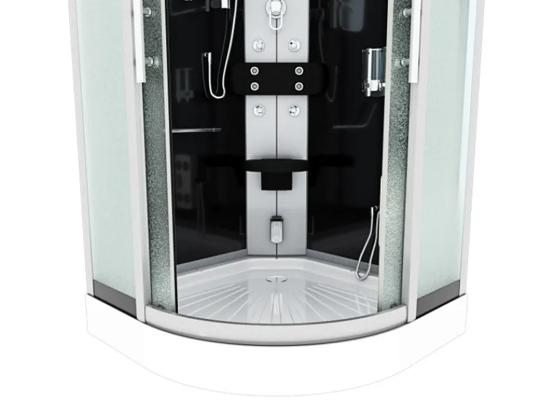 AcquaVapore Einhebelmischer<Dampfdusche Duschtempel Sauna Dusche Duschkabine D46-13M2-EC 90x90