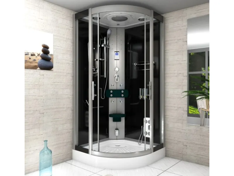 Hot AcquaVapore Dampfdusche Duschtempel Sauna Dusche Duschkabine D46-13T2-EC 90x90
