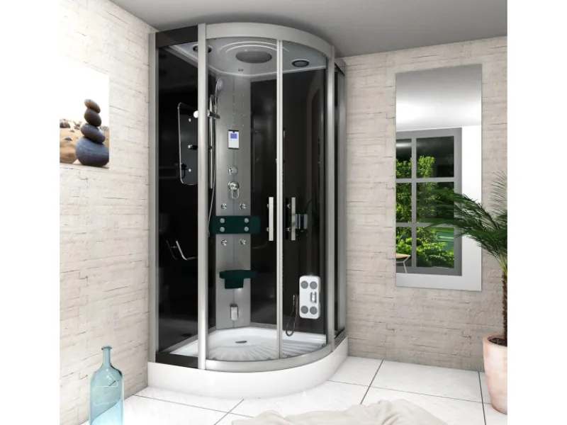 Hot AcquaVapore Dampfdusche Duschtempel Sauna Dusche Duschkabine D46-13T2-EC 90x90