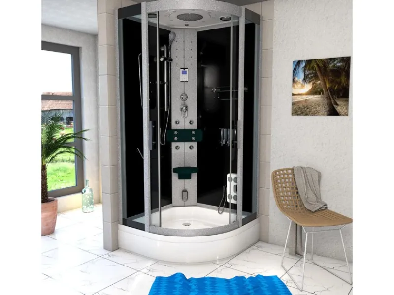 Online AcquaVapore Dampfdusche Duschtempel Sauna Dusche Duschkabine D46-63T2-EC 100x100