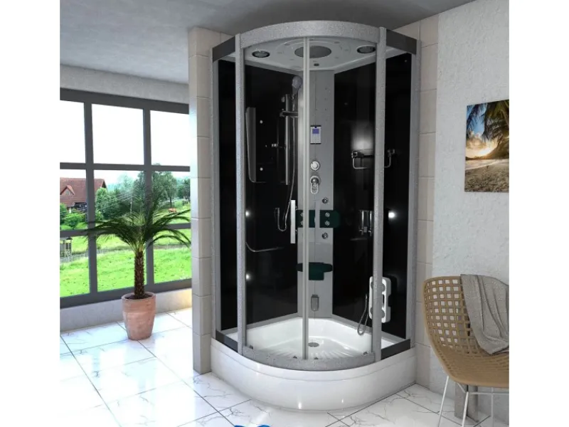 Online AcquaVapore Dampfdusche Duschtempel Sauna Dusche Duschkabine D46-63T2-EC 100x100