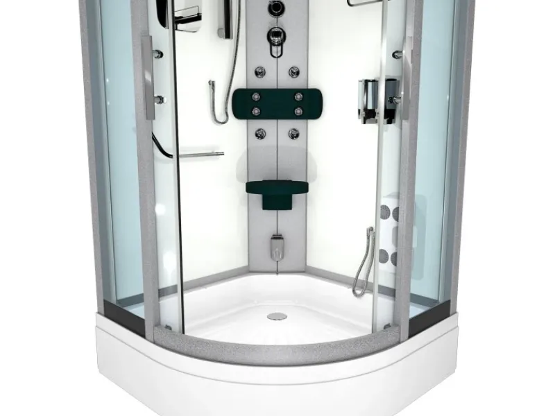 Best AcquaVapore Dampfdusche Duschtempel Sauna Dusche Duschkabine D46-50T2 90x90