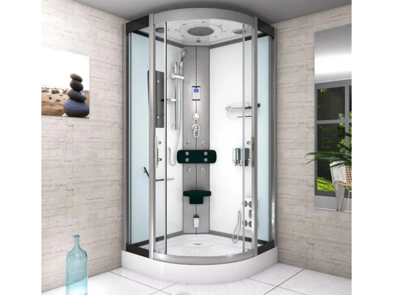 AcquaVapore Einhebelmischer<Dampfdusche Duschtempel Sauna Dusche Duschkabine D46-20T2 100x100