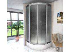 AcquaVapore Einhebelmischer<Dampfdusche Duschtempel Sauna Dusche Duschkabine D46-53M2-EC 90x90