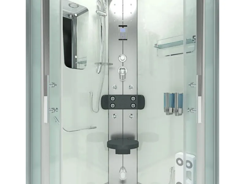 AcquaVapore Einhebelmischer<Dampfdusche Duschtempel Sauna Dusche Duschkabine D46-50T2-EC 90x90