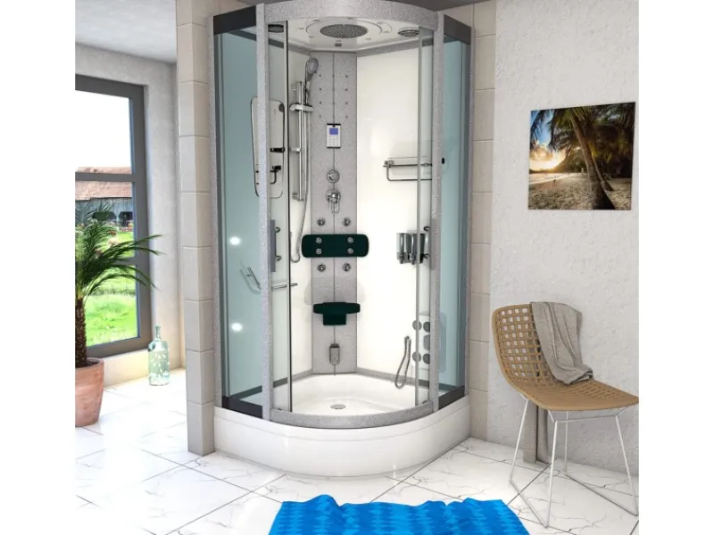AcquaVapore Einhebelmischer<Dampfdusche Duschtempel Sauna Dusche Duschkabine D46-50T2-EC 90x90