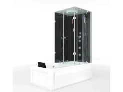 AcquaVapore Dusche Wanne Kombination K05-L30-EC Duschkabine 180x90< Einhebelmischer