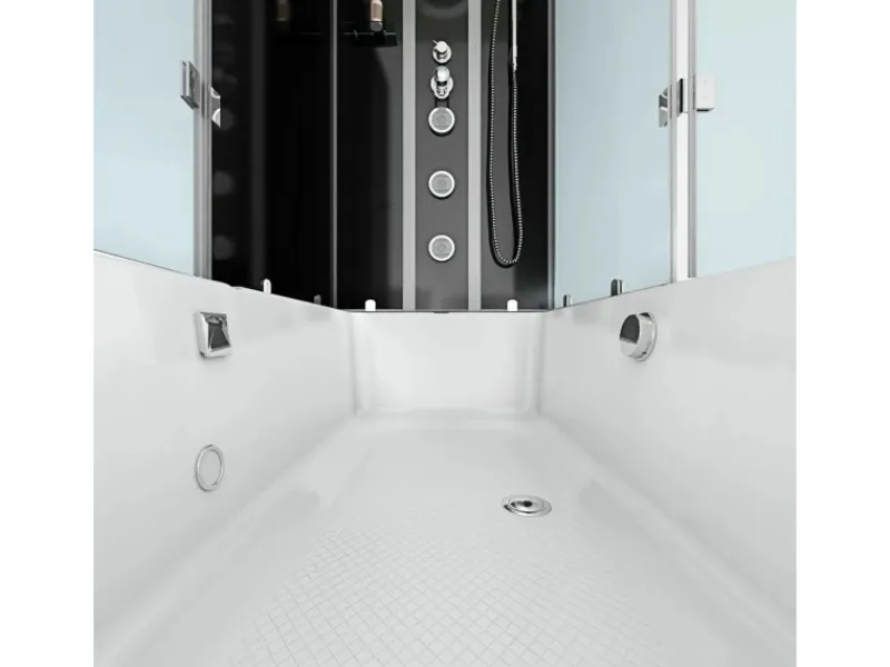 AcquaVapore Dusche Wanne Kombination K05-L30-EC Duschkabine 180x90< Einhebelmischer