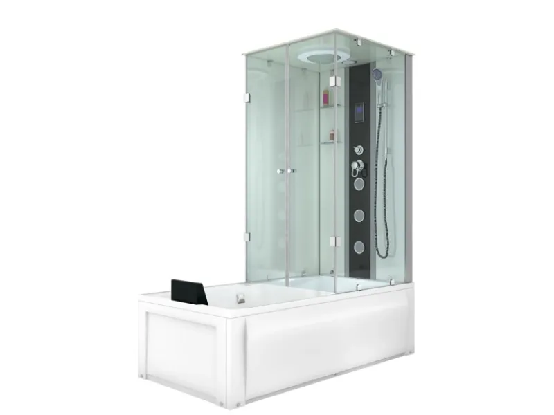 AcquaVapore Einhebelmischer<Dusche Wanne Kombination K05-L01 Duschkabine 180x90