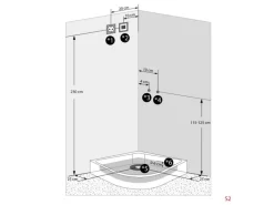 AcquaVapore Duschkabine Dusche D46-53T0 Komplettdusche Fertigdusche 90x90< Einhebelmischer