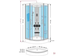 Best AcquaVapore Duschkabine Dusche D46-03T0 Komplettdusche Fertigdusche 80x80