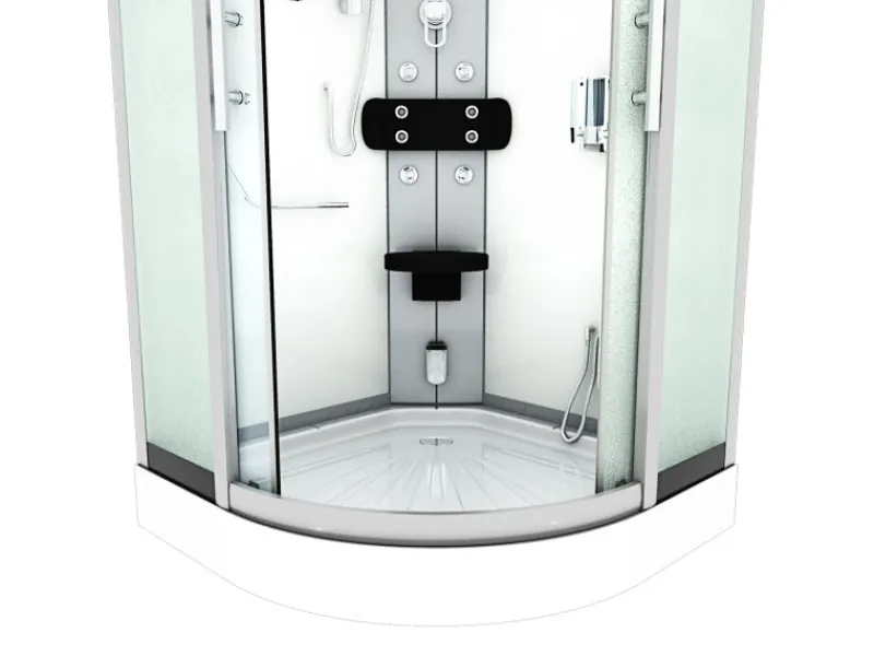 Sale AcquaVapore Duschkabine Dusche D46-10M0-EC Komplettdusche Fertigdusche 90x90