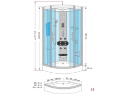 Outlet AcquaVapore Duschkabine Dusche D46-20T0 Komplettdusche Fertigdusche 100x100