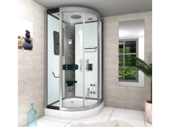 Outlet AcquaVapore Duschkabine Dusche D46-00T0-EC Komplettdusche Fertigdusche 80x80