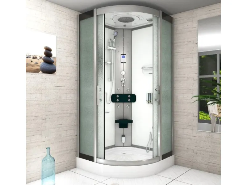 AcquaVapore Duschkabine Dusche D46-20M0 Komplettdusche Fertigdusche 100x100< Einhebelmischer