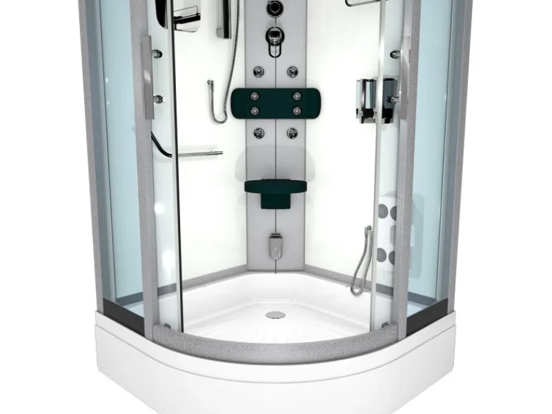Outlet AcquaVapore Duschkabine Dusche D46-60T0-EC Komplettdusche Fertigdusche 100x100