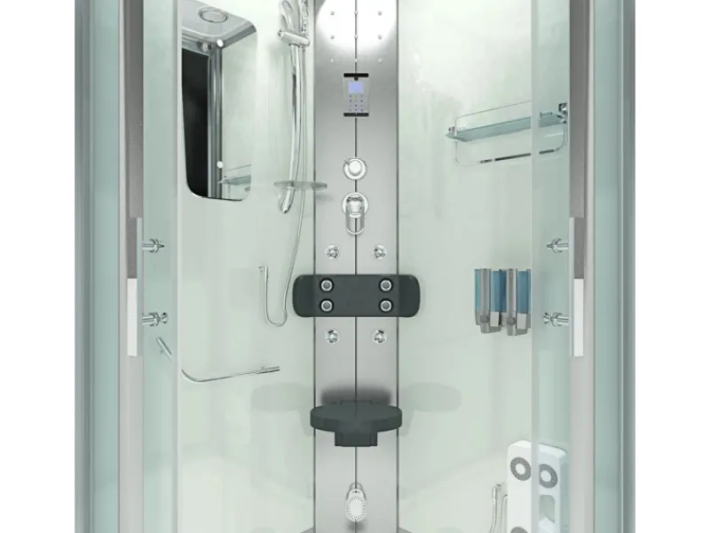 Outlet AcquaVapore Duschkabine Dusche D46-60T0-EC Komplettdusche Fertigdusche 100x100
