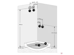 Outlet AcquaVapore Duschkabine Dusche D46-60T0-EC Komplettdusche Fertigdusche 100x100