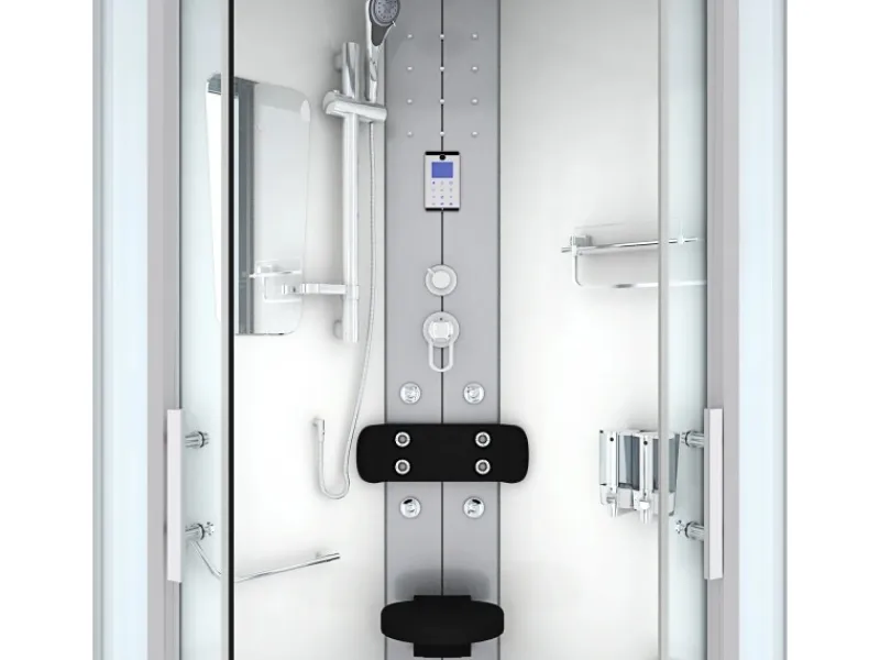 Outlet AcquaVapore Duschkabine Dusche D46-10T0 Komplettdusche Fertigdusche 90x90