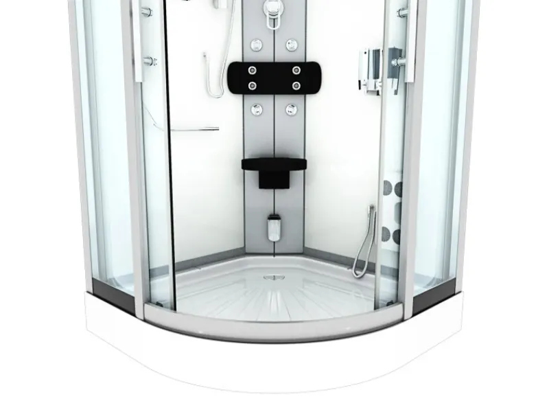 Outlet AcquaVapore Duschkabine Dusche D46-10T0 Komplettdusche Fertigdusche 90x90