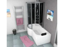 AcquaVapore Einhebelmischer<Kombination Badewanne Dusche K50-R30 Duschtempel 100x170