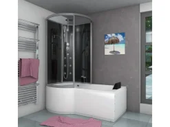 AcquaVapore Einhebelmischer<Kombination Badewanne Dusche K50-R30 Duschtempel 100x170
