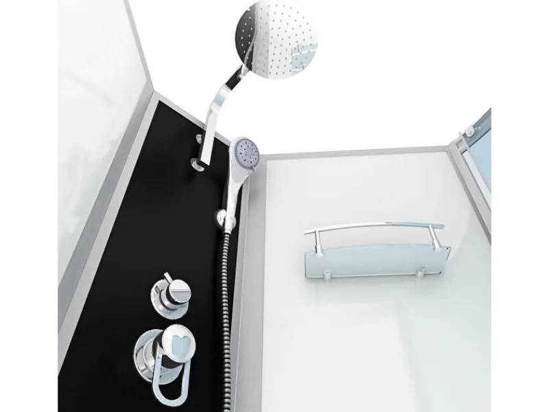 AcquaVapore Einhebelmischer<Kombination Badewanne Dusche K50-L00 Duschtempel 170x100