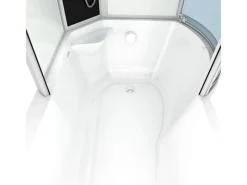 AcquaVapore Einhebelmischer<Kombination Badewanne Dusche K50-L00 Duschtempel 170x100