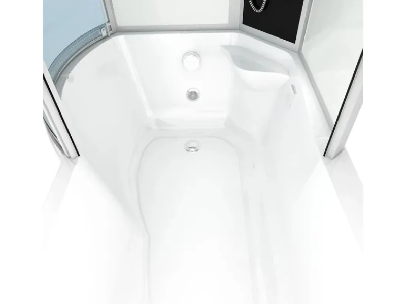 AcquaVapore Einhebelmischer<Kombination Badewanne Dusche K55-R01-EC Duschtempel 100x170