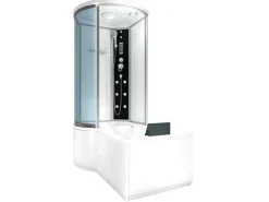 AcquaVapore Einhebelmischer<Kombination Badewanne Dusche K55-R01 Duschtempel 100x170