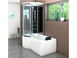 Hot AcquaVapore Kombination Badewanne Dusche K55-R33-EC Duschtempel 100x170