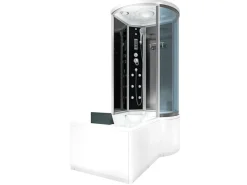 AcquaVapore Einhebelmischer<Kombination Badewanne Dusche K55-L31-EC Duschtempel 170x100