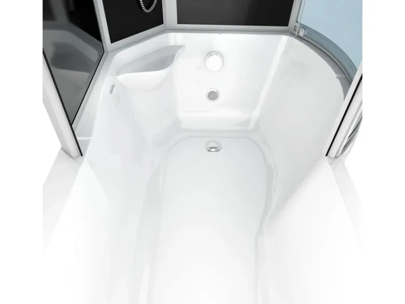 AcquaVapore Einhebelmischer<Kombination Badewanne Dusche K55-L31-EC Duschtempel 170x100