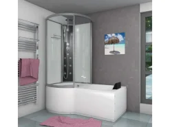 Best AcquaVapore Kombination Badewanne Dusche K50-R00 Duschtempel 100x170
