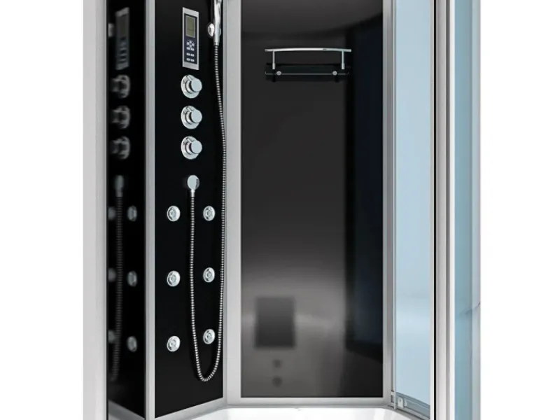 AcquaVapore Einhebelmischer<Kombination Badewanne Dusche K50-L33 Duschtempel 170x100