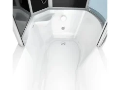 AcquaVapore Einhebelmischer<Kombination Badewanne Dusche K50-L33 Duschtempel 170x100