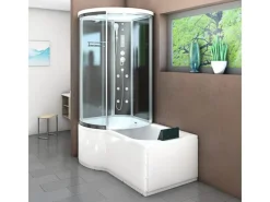 New AcquaVapore Kombination Badewanne Dusche K55-R31 Duschtempel 100x170