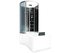AcquaVapore Kombination Badewanne Dusche K50-R31 Duschtempel 100x170< Einhebelmischer