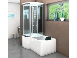 Online AcquaVapore Kombination Badewanne Dusche K55-R33 Duschtempel 100x170