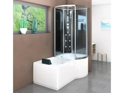 Sale AcquaVapore Kombination Badewanne Dusche K50-L31-EC Duschtempel 170x100