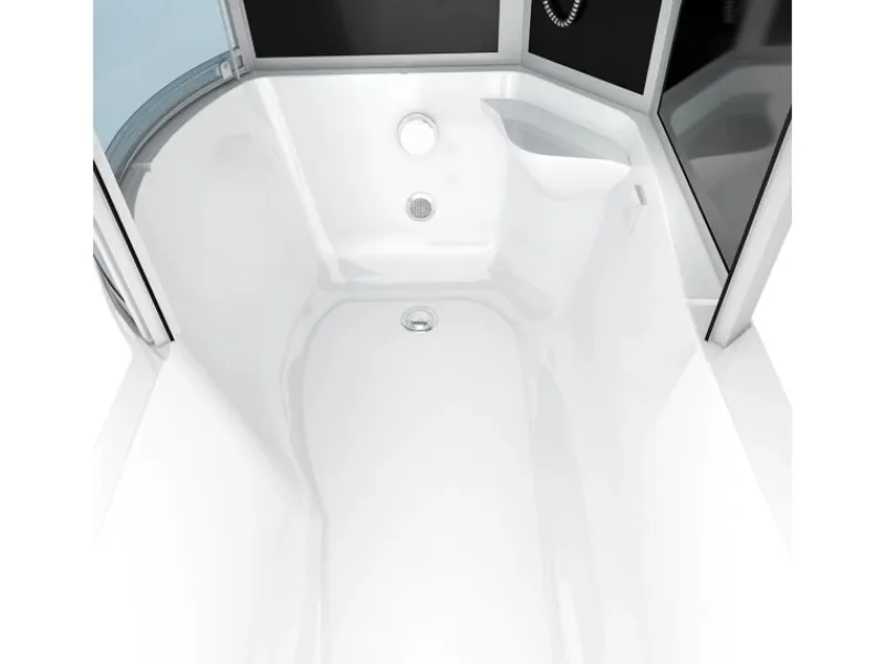 AcquaVapore Einhebelmischer<Kombination Badewanne Dusche K55-R31-EC Duschtempel 100x170
