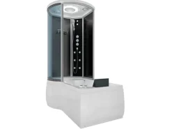 AcquaVapore Einhebelmischer<Kombination Whirlpool Dusche K55-R33-WP-EC Duschkabine Wanne 100x170