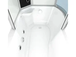 Clearance AcquaVapore Kombination Whirlpool Dusche K50-L00-WP Duschkabine Wanne 170x100