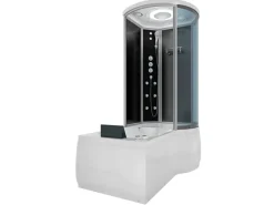 Outlet AcquaVapore Kombination Whirlpool Dusche K55-L33-WP-EC Duschkabine Wanne 170x100