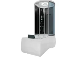 Outlet AcquaVapore Kombination Whirlpool Dusche K55-L33-WP-EC Duschkabine Wanne 170x100
