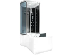 AcquaVapore Kombination Whirlpool Dusche K55-R31-WP-EC Duschkabine Wanne 100x170< Einhebelmischer