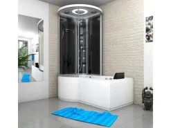 AcquaVapore Kombination Whirlpool Dusche K55-R31-WP-EC Duschkabine Wanne 100x170< Einhebelmischer