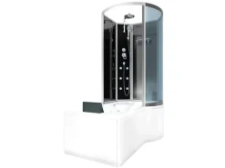 AcquaVapore Einhebelmischer<Kombination Whirlpool Dusche K50-L30-WP-EC Duschkabine Wanne 170x100