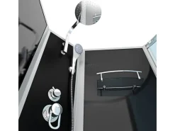 AcquaVapore Einhebelmischer<Kombination Whirlpool Dusche K50-L30-WP-EC Duschkabine Wanne 170x100