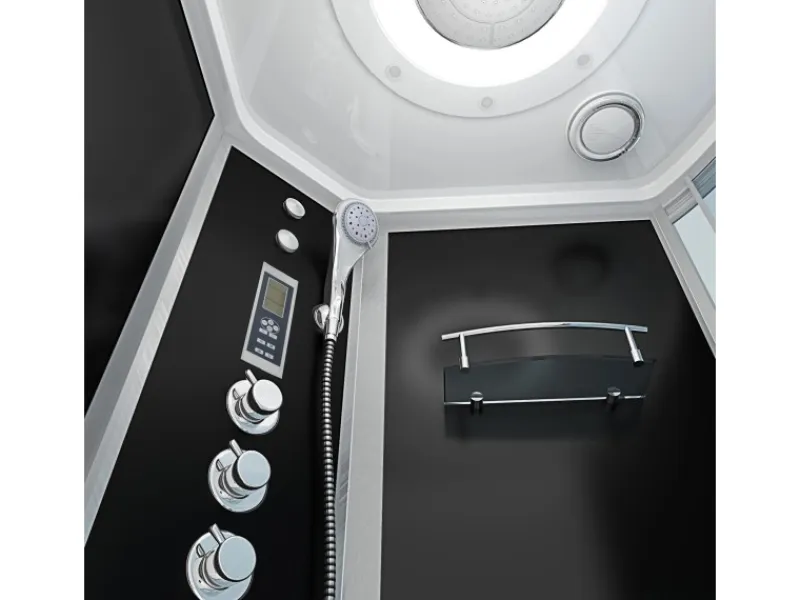 Best AcquaVapore Kombination Whirlpool Dusche K55-L33-WP Duschkabine Wanne 170x100